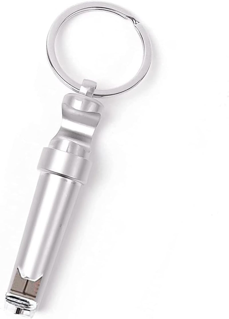 BJinegely Mini Keychain Corkscrew, Elegant 3 In 1 Portable Bottle Opener Wine Bottle Corkscrew Key Ring, Update Wine Beer Opener for Backpack Camping Kit Waiters (Silver) - Image 1